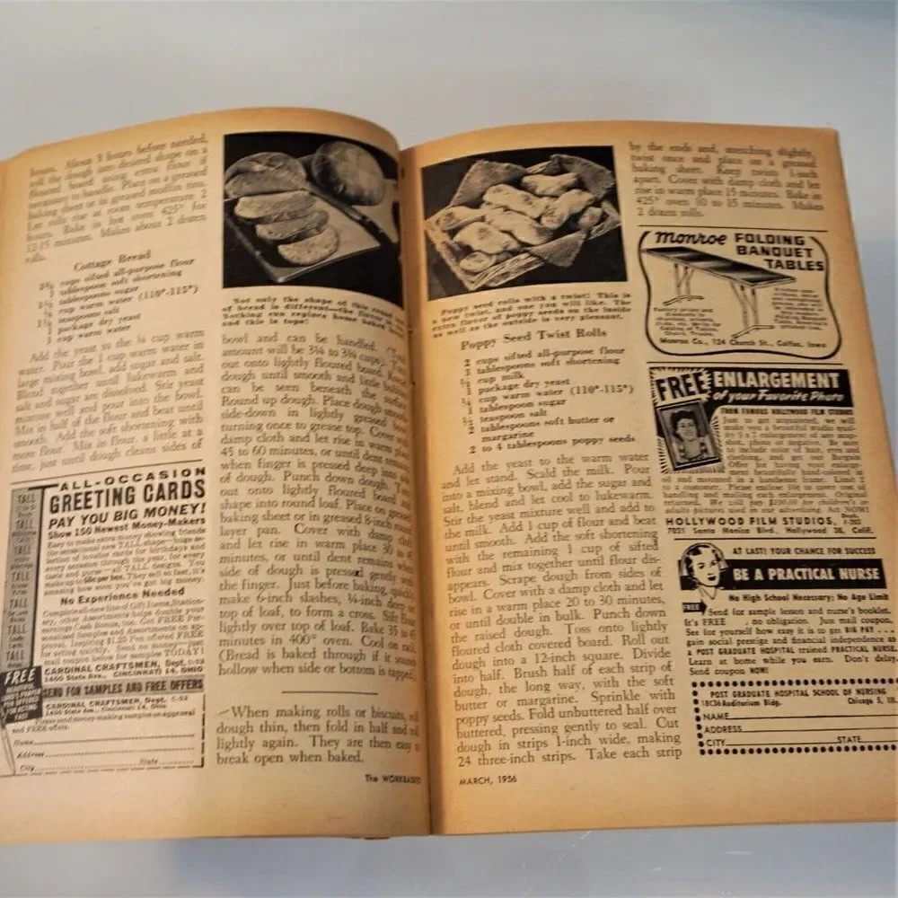 6 Issues The Workbasket Magazine 1956 Vintage Publication Home and Needlecraft
