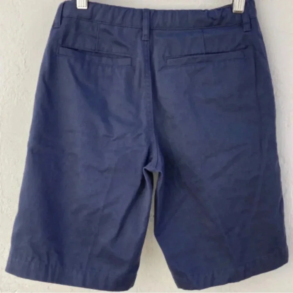 Old Navy Size 10 Twill Straight Shorts School Uniform Adjustable‎ Waist Navy​​