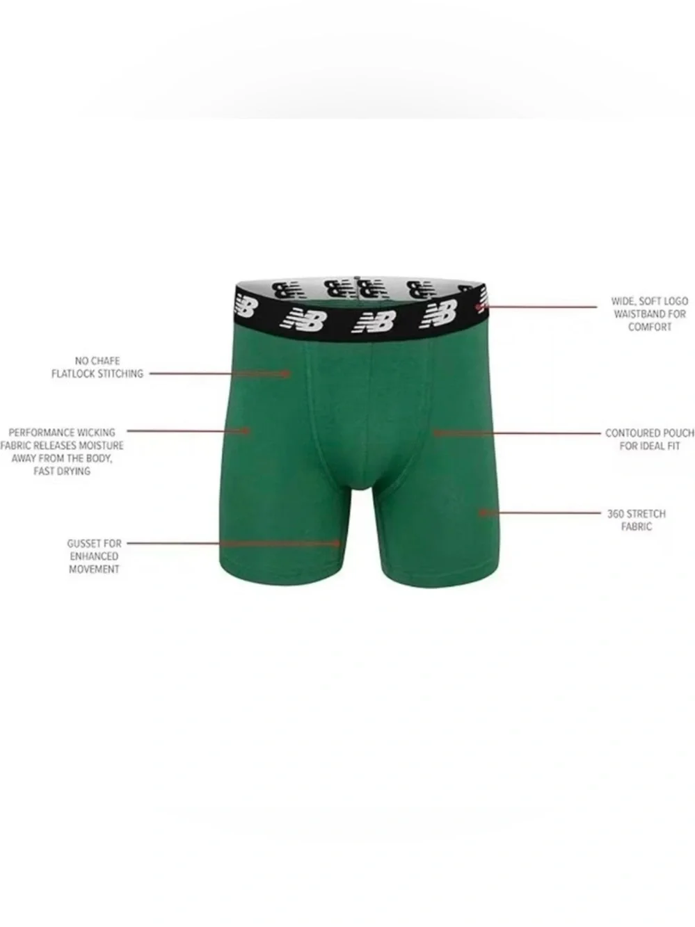 New Balance mens‎ Cotton Performance Boxer Briefs 3-pack Boxer Briefs XL