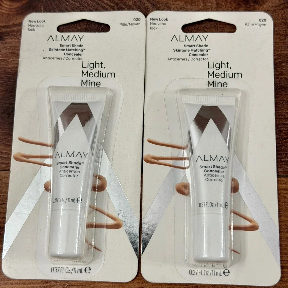 Lot of 2 Almay Smart Shade Skintone Matching Concealer 020 Light Medium Mine