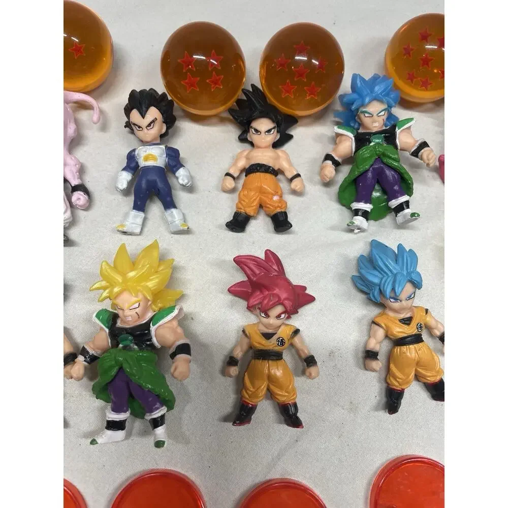 Dragon Ball Z DBZ Anime Mini Figure Lot Of 16 With Balls And Stands