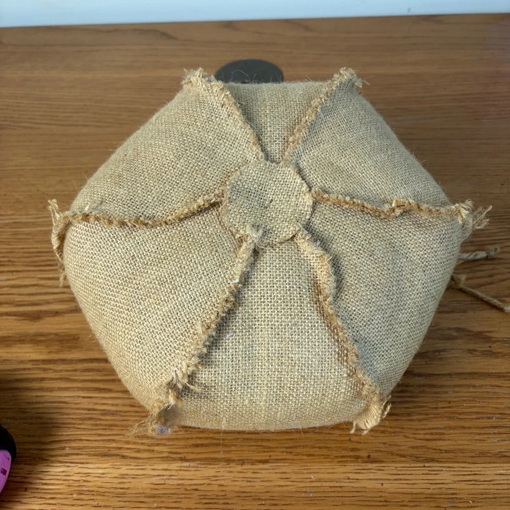 Rustic Burlap Pumpkin Autumn Harvest Tabletop Decor Tan Brown