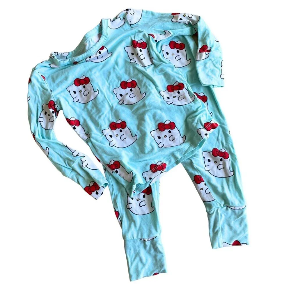 Posh Peanut Bamboo Hello Kitty Halloween Ghosts PJs Pajamas - Size‎ 2T