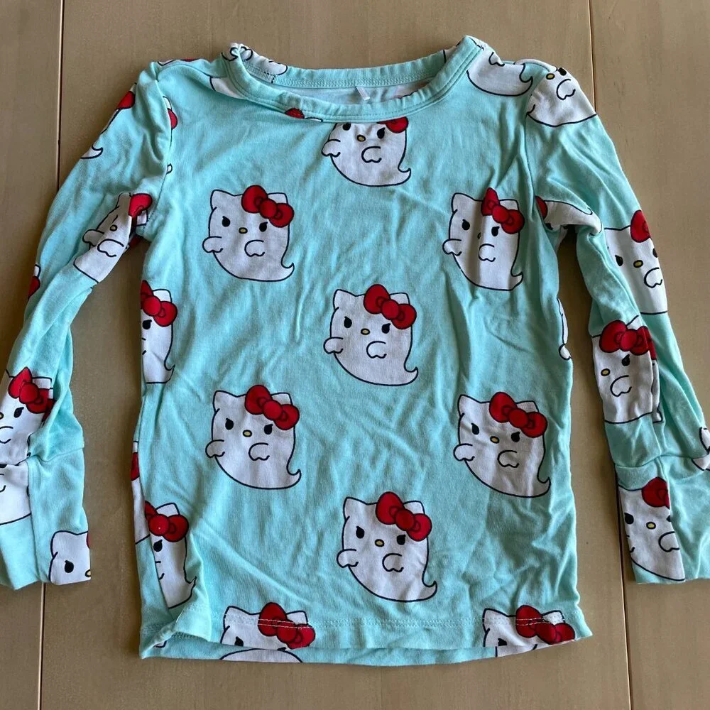 Posh Peanut Bamboo Hello Kitty Halloween Ghosts PJs Pajamas - Size‎ 2T