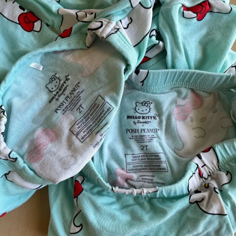 Posh Peanut Bamboo Hello Kitty Halloween Ghosts PJs Pajamas - Size‎ 2T
