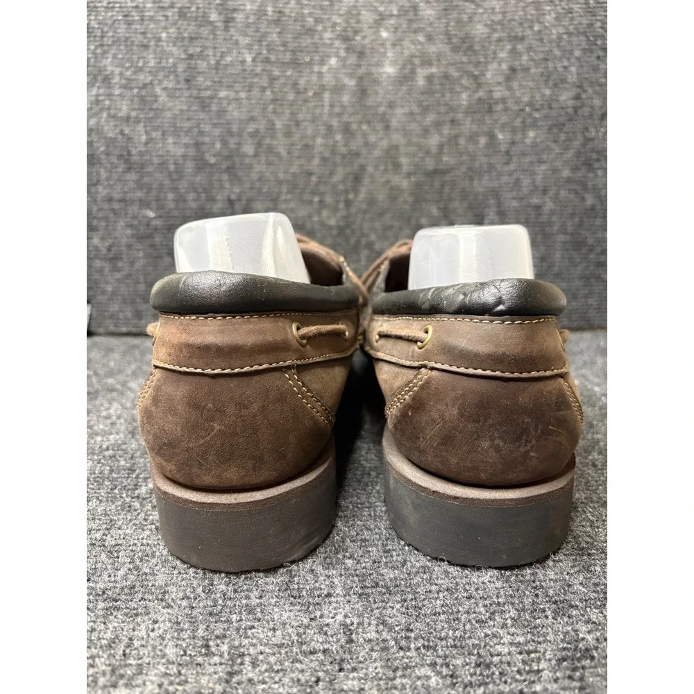 Timberland Mens 3-Eye Lug Handsewn Boat Shoes Brown Leather Loafers 84593 12M