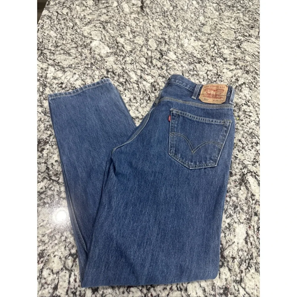 Vintage Levi's 550 Relaxed Fit Jeans Medium Wash Size 34 X‎ 34