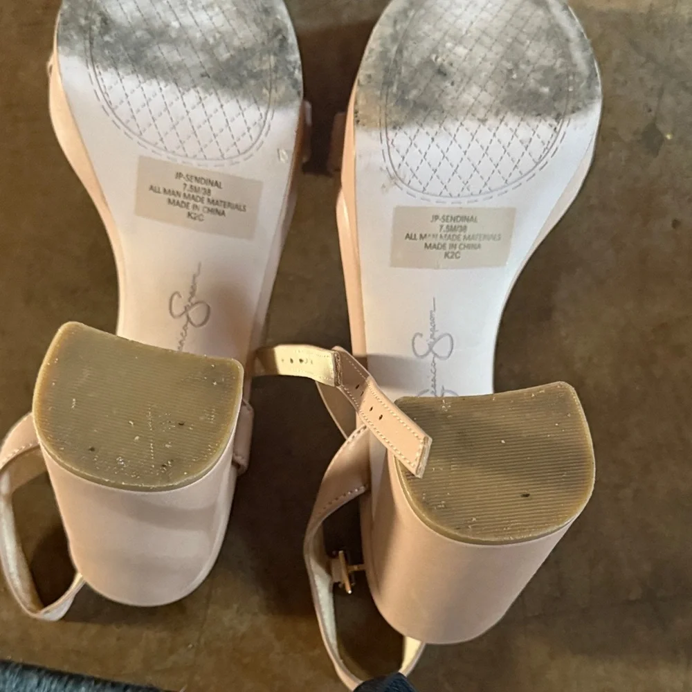 Jessica Simpson Sendinal Blush Pink Platform Sandals 7.5