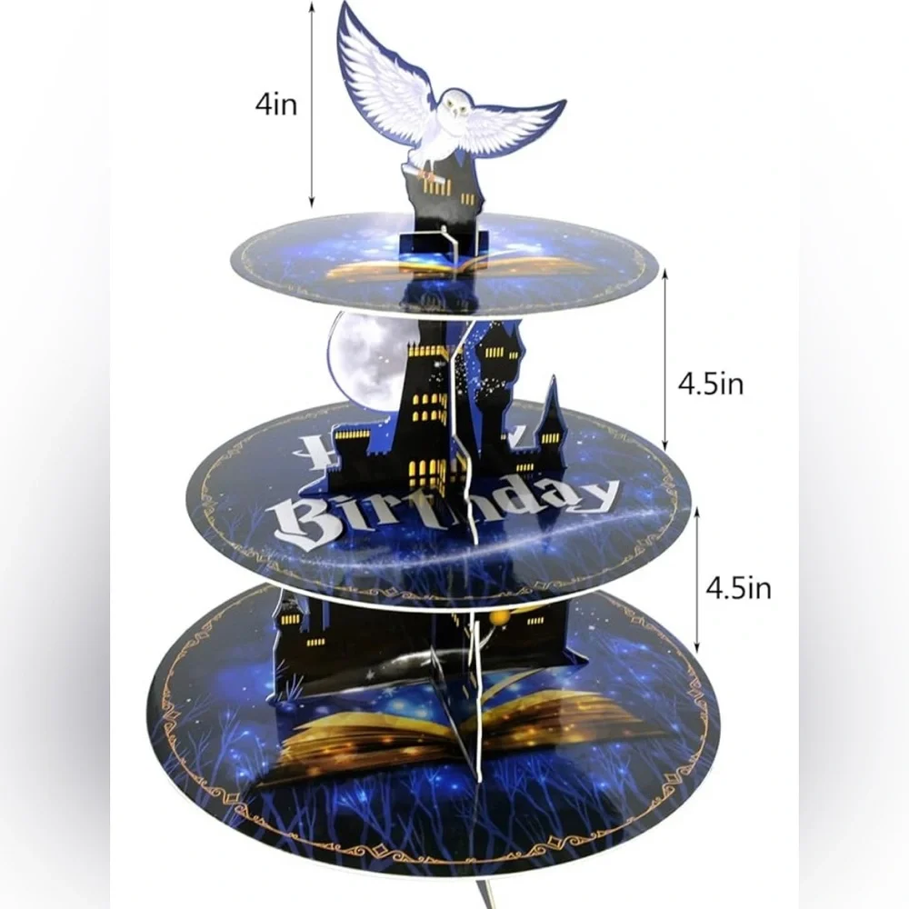 KALEFO Magical Wizard‎ 3 Tier Cupcake Stand