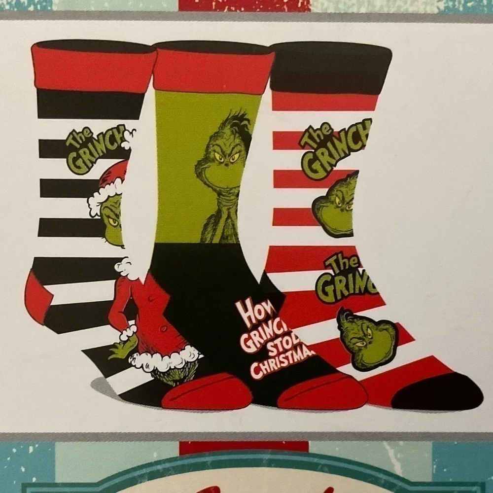 The Grinch 3 pairs Men’s Crew Socks in Box