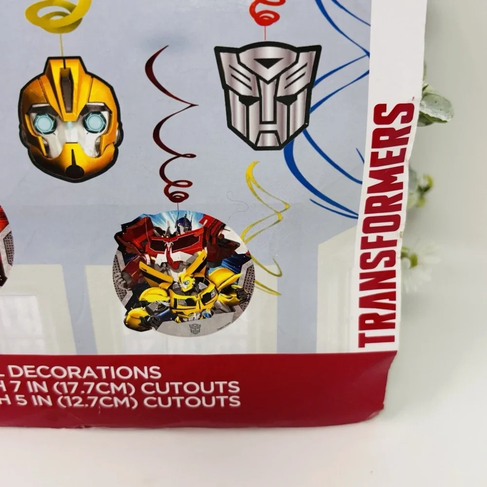 Transformers Swirl Decorations 12 Pc Party Hanging Decor Hasbro‎ 2014 New