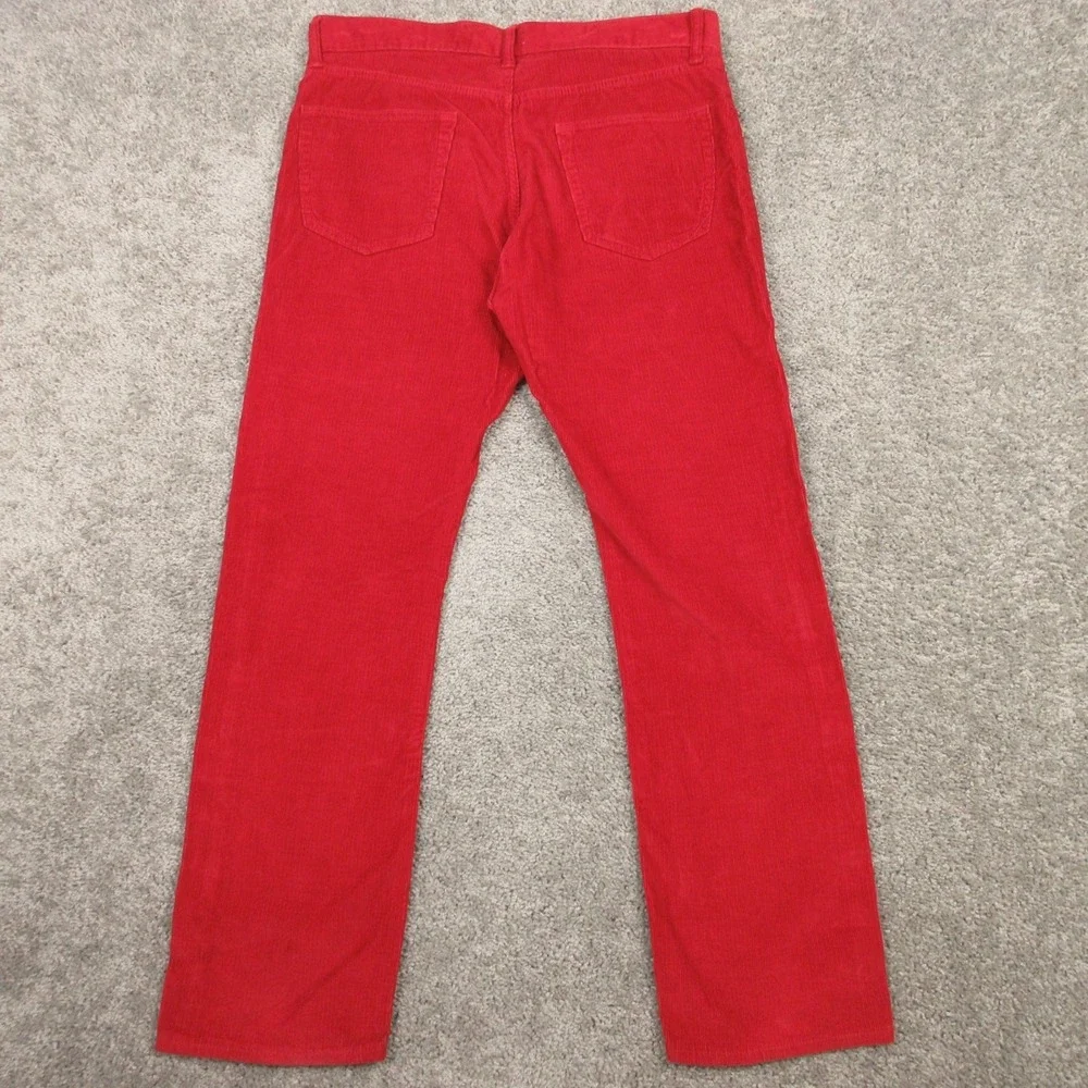 Banana‎ Republic Pants Mens 33x30 Red Corduroy 5 Pocket Chinos Pima Cotton