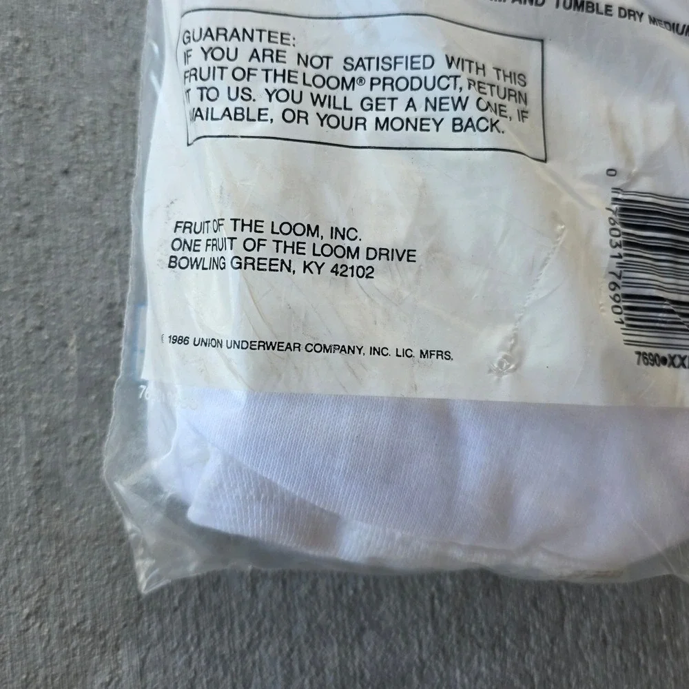 Fruit of the Loom listing questions