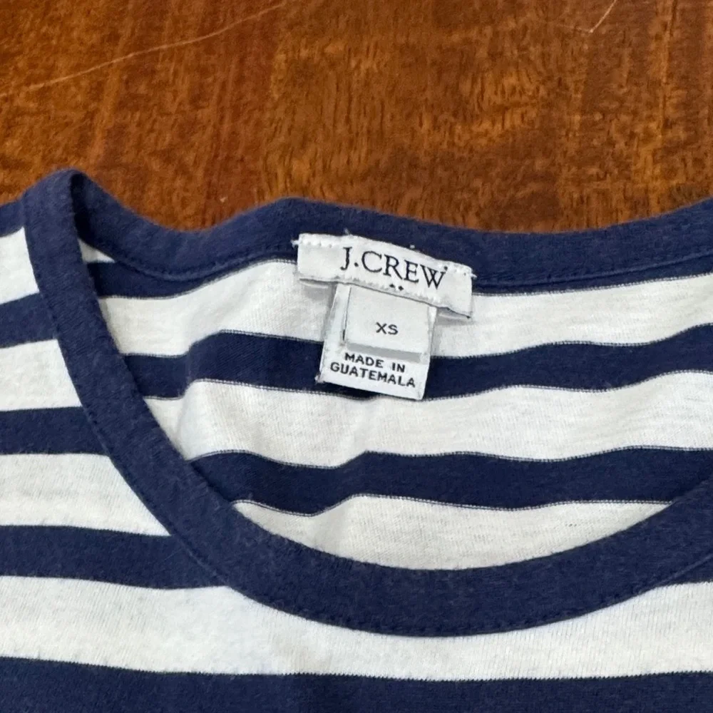 J. Crew Striped Navy and White Dress