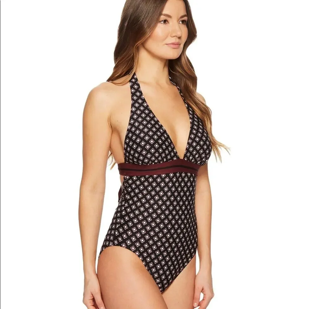 Kate Spade Doheny V‎ Neck Halter One Piece.