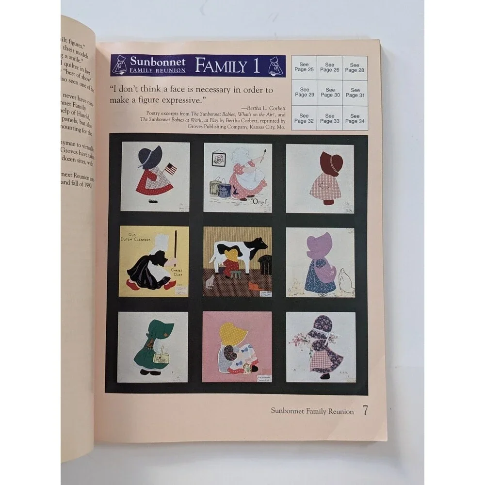 House of White Birches sunbonnet family