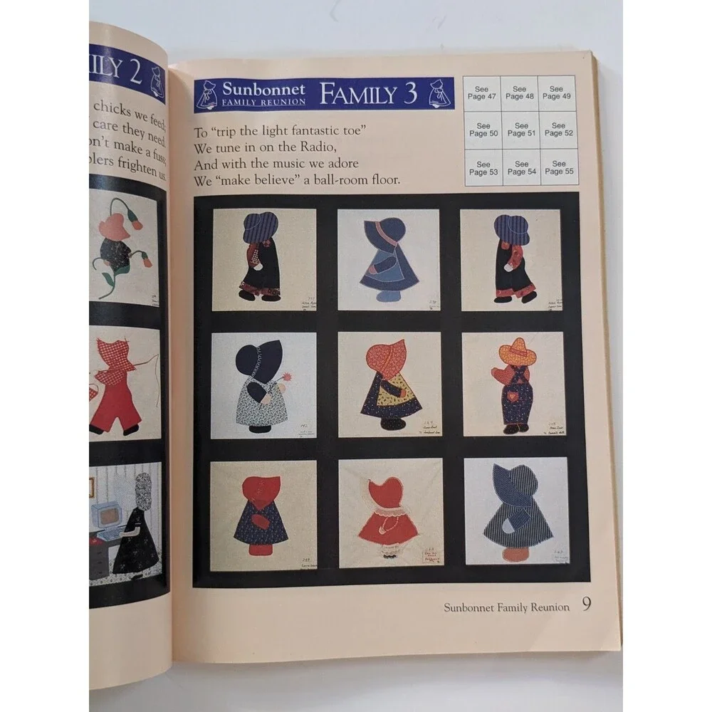 House of White Birches sunbonnet family
