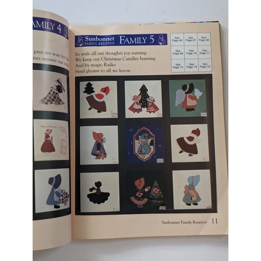 House of White Birches sunbonnet family