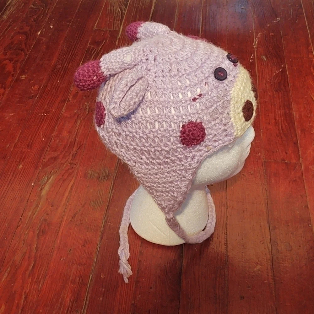 Purple Cow Knitted Hat