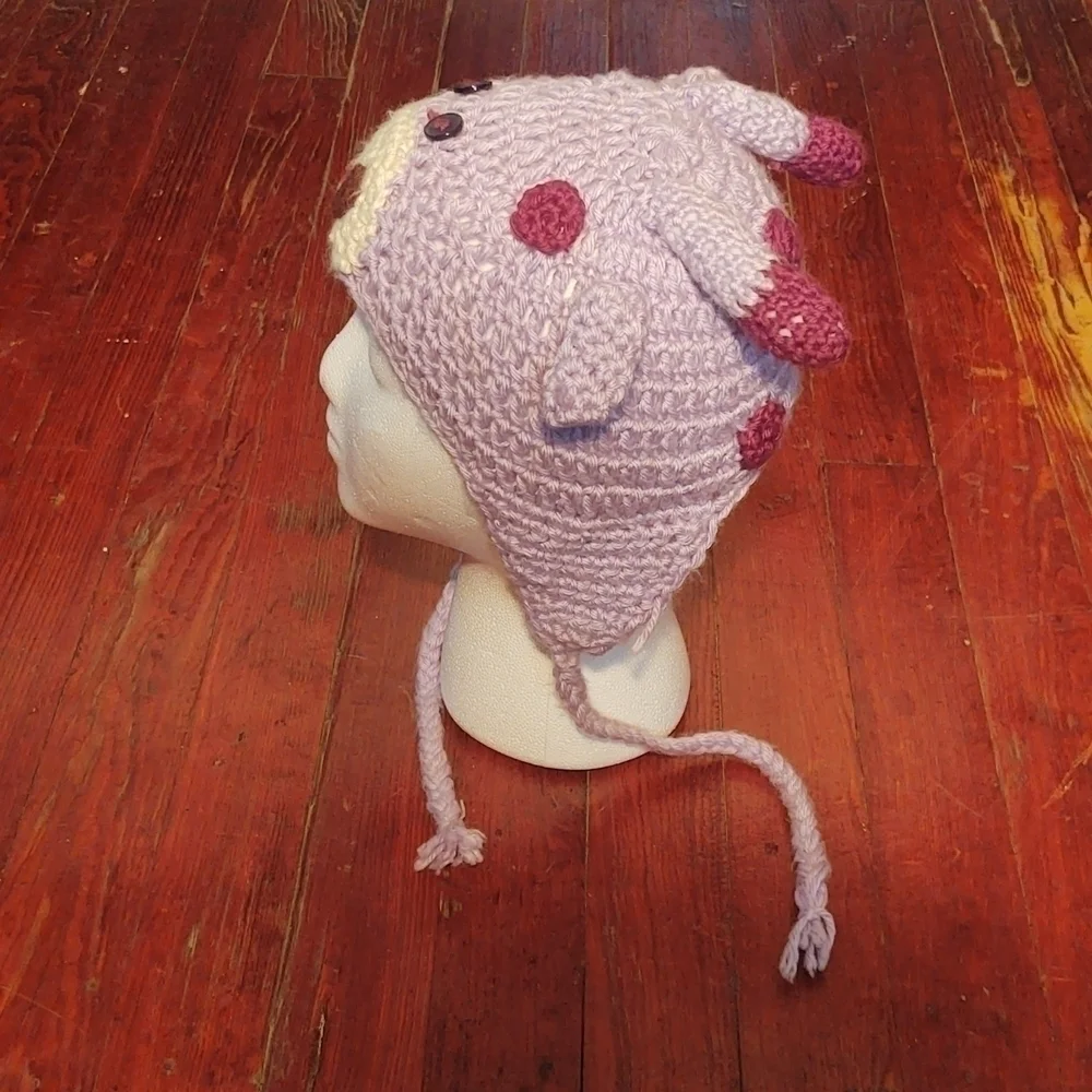 Purple Cow Knitted Hat