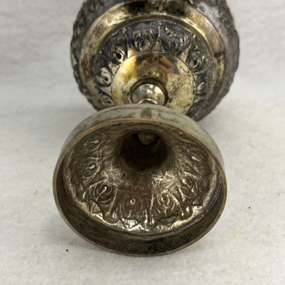 Antique Tibetan Tibet Buddhist Silverplate Yak Butter Lamp Cup , 5.5x3.5