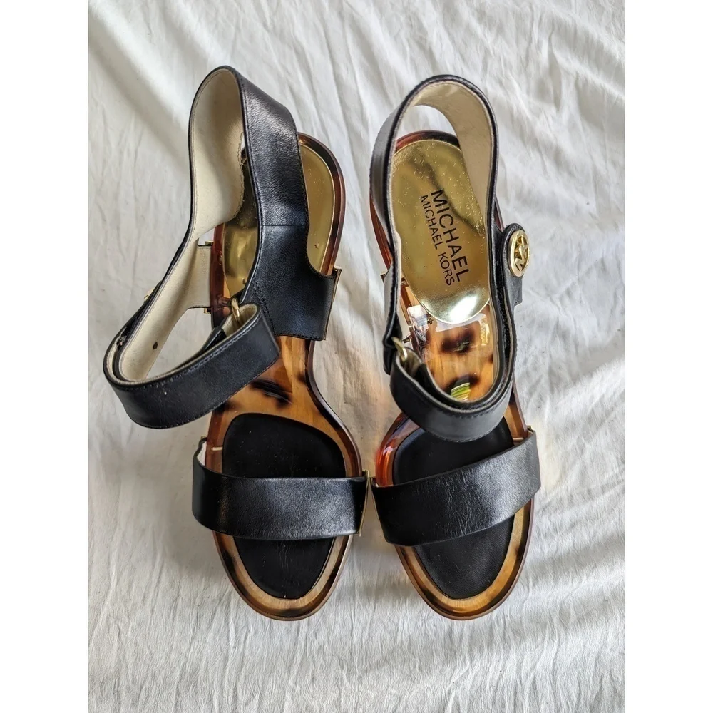 Michael Kors Black and Gold Detail Heels - Never Worn