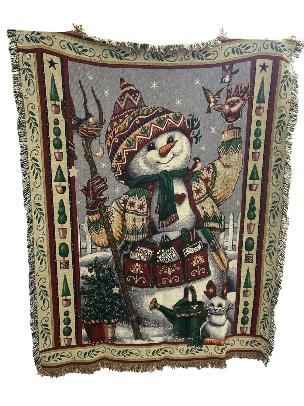 NWOT Snowman Throw Blanket