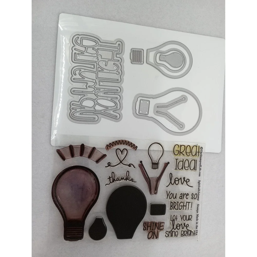The Stamps of Life Lightbulb2stamp Clear Stamp and Die Set Lightbulb