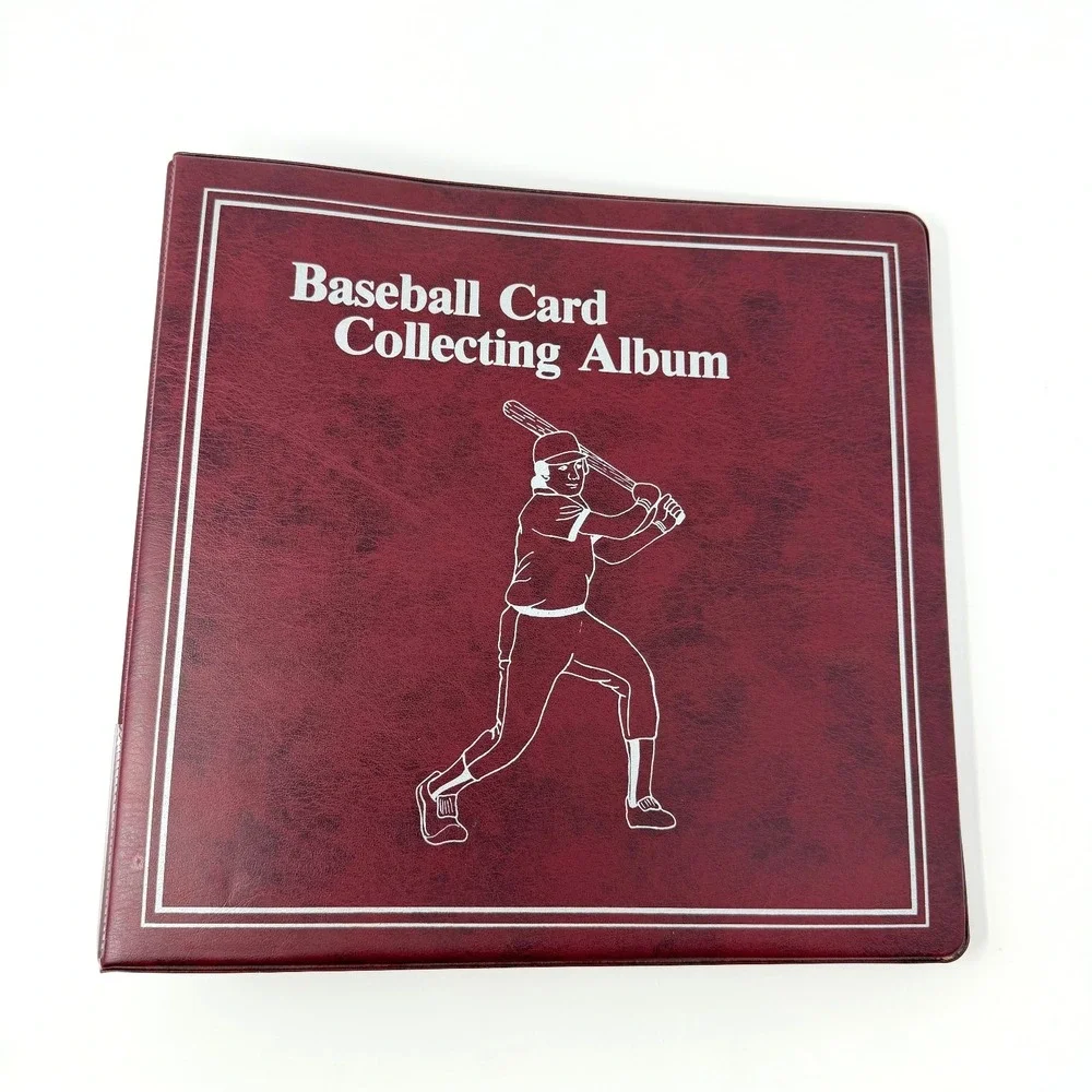 Pioneer BAC-10 Baseball Card Album Binder Vintage 3 Ring‎ Burgundy