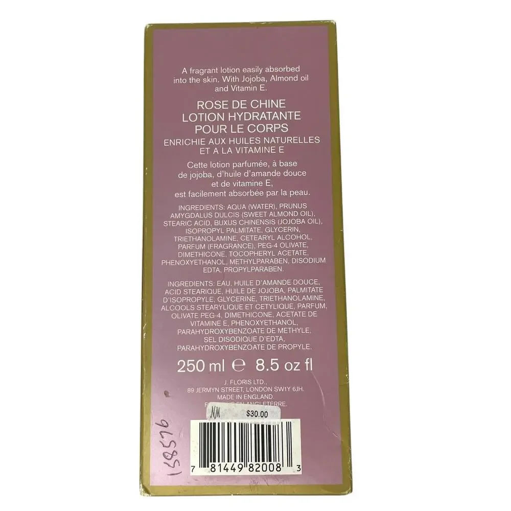 Floris London China Rose Enriched Body Moisturizer 8,5 FL OZ New In Box Retired