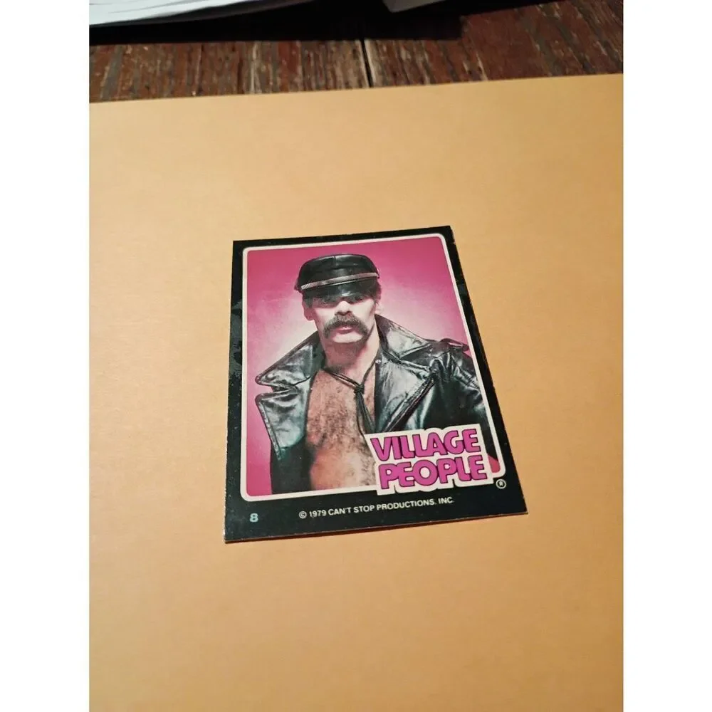 Vintage 1979 Village People Trading Card #8 Disco Era Vintage Music Collectible