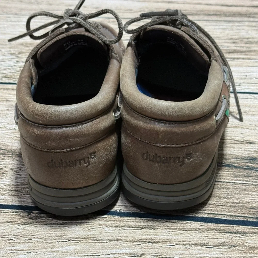 Dubarry Regatta Boat Shoes Men 8.5 Brown Leather Gore-Tex Waterproof Deck Shoes