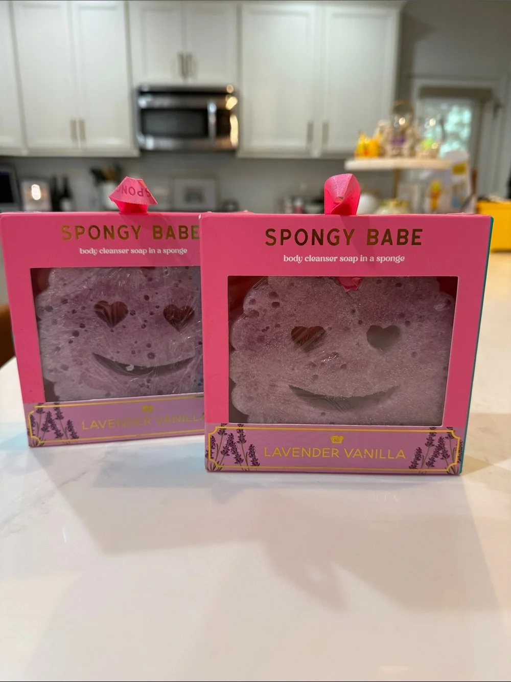 SPONGY BABE 🌸 Lavender Vanilla Sponge Soap set of TWO