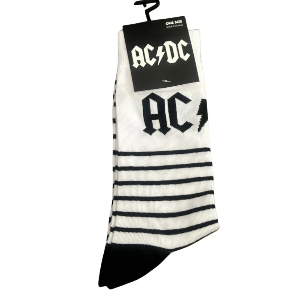 AC/DC Crew Socks | Black/White | Men’s O/S | NWT