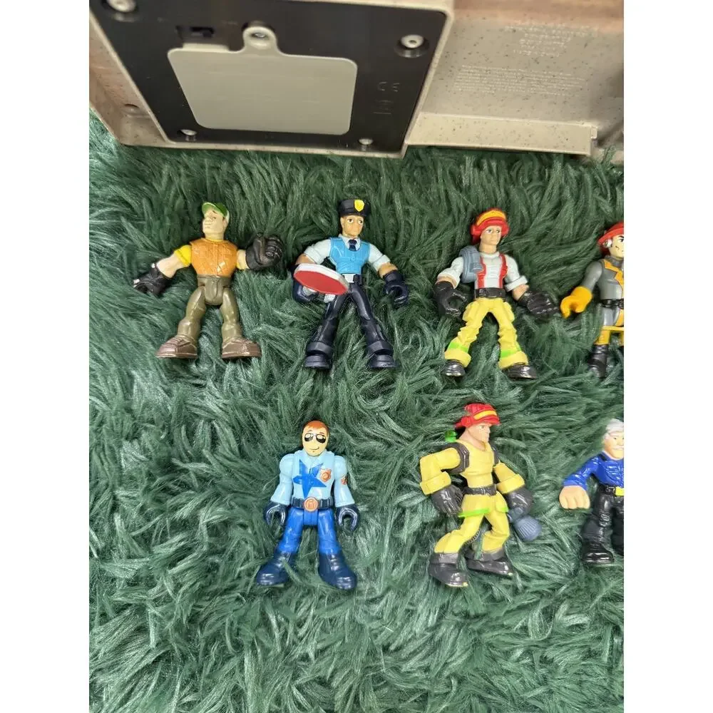 Fisher-Price Imaginext Emergency Rescue City Playset with 8 Action Figures Lot
