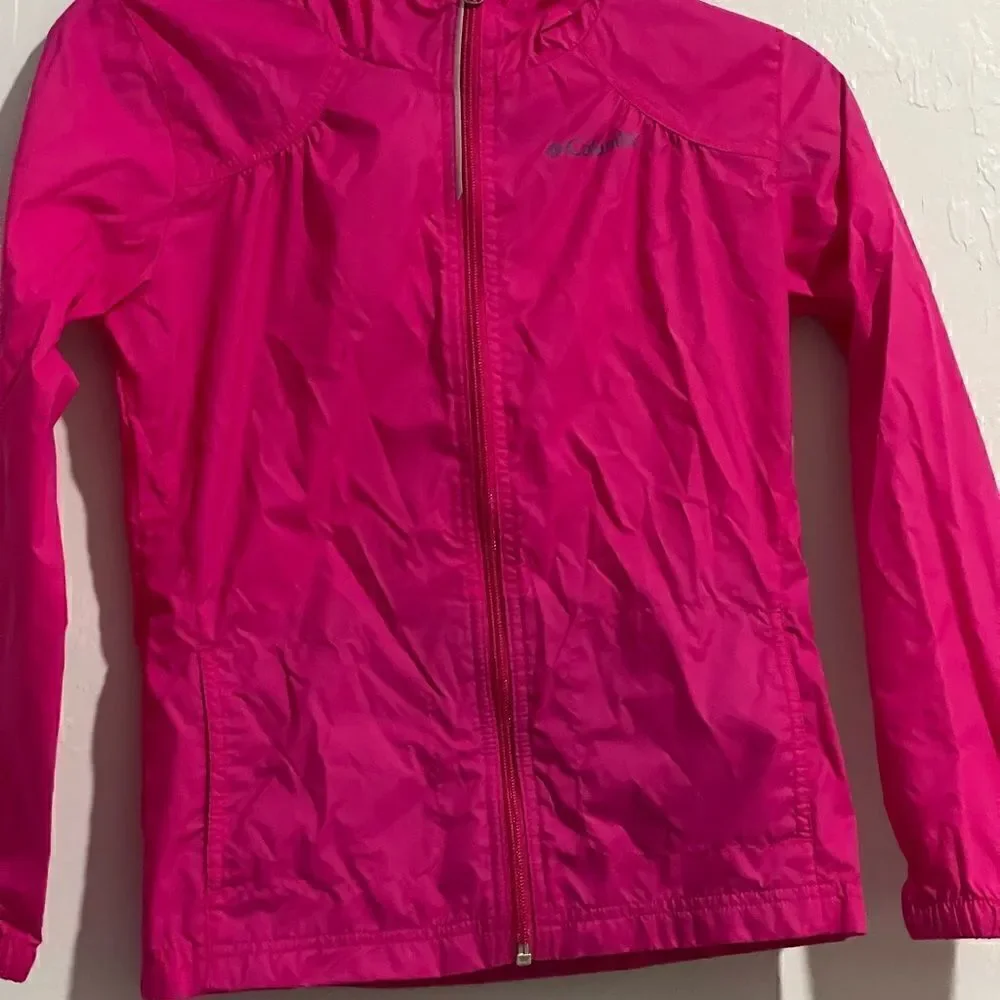 Columbia pink windbreaker