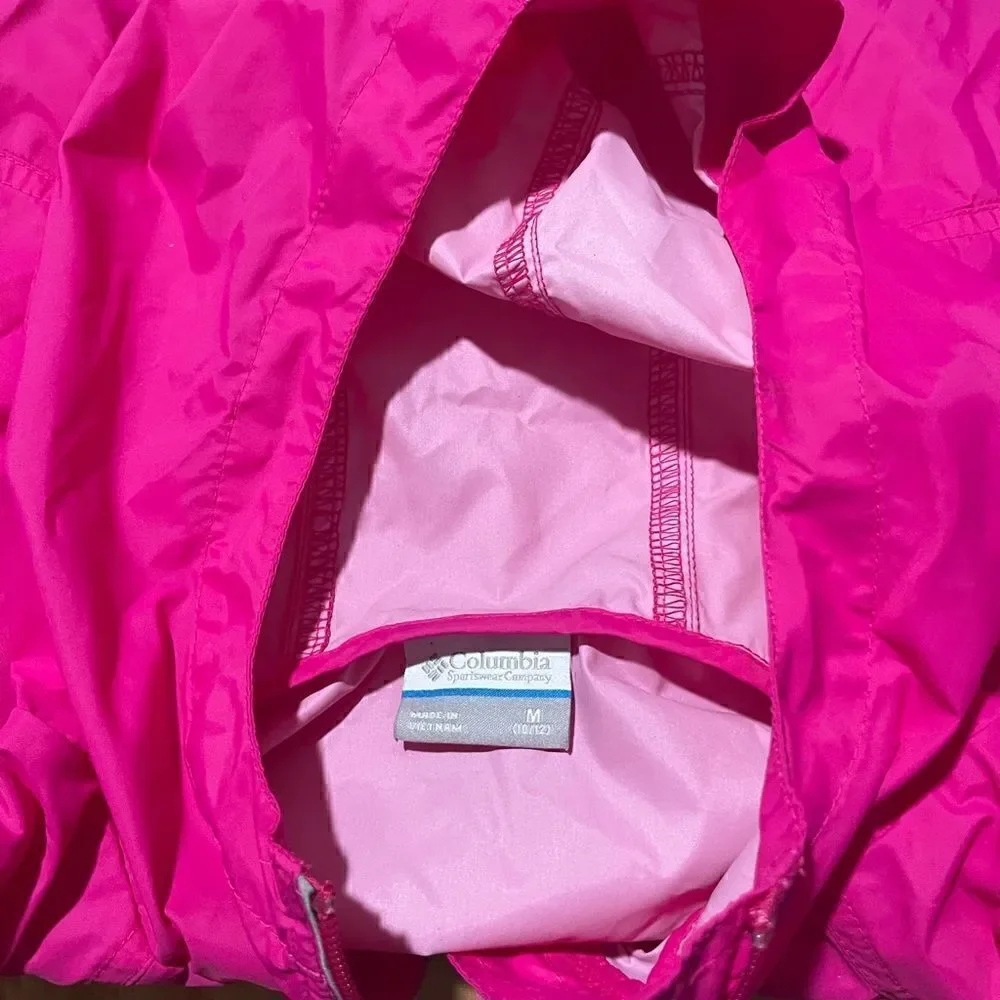 Columbia pink windbreaker