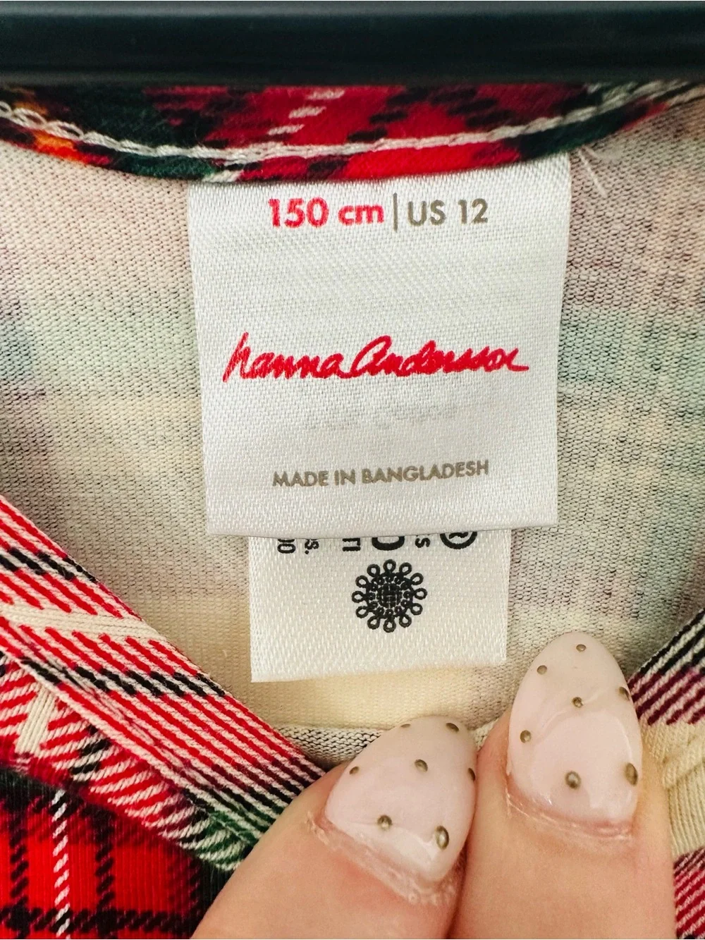 Hanna Andersson plaid knit