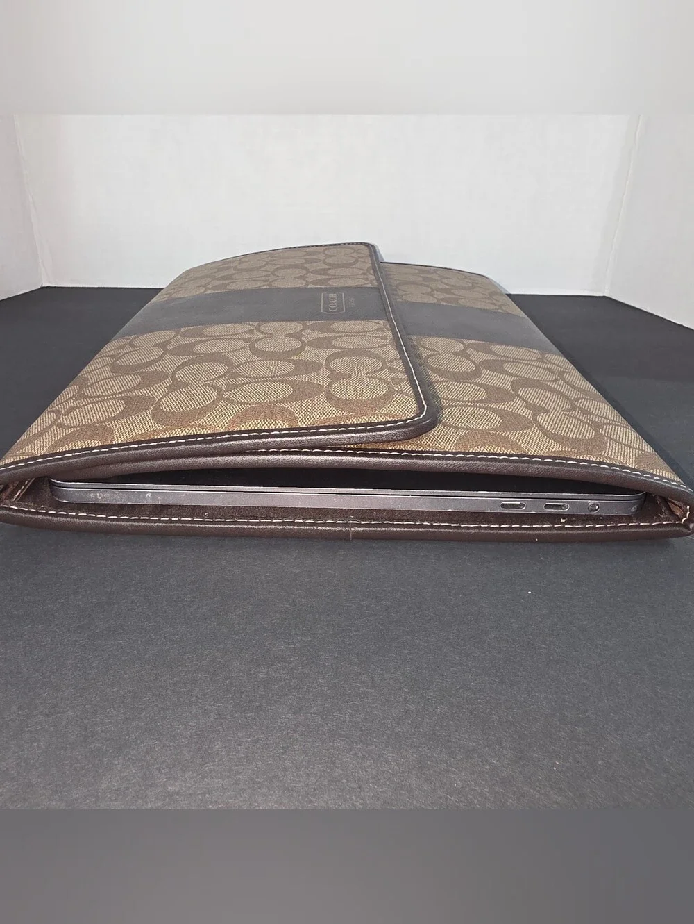 Coach Heritage Stripe Mobile Office Organizer