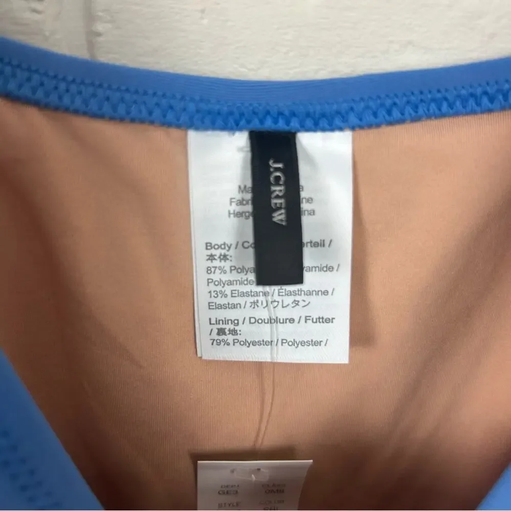NWT J.Crew Ruched Femme Blue Padded One Piece Swimsuit Size 18