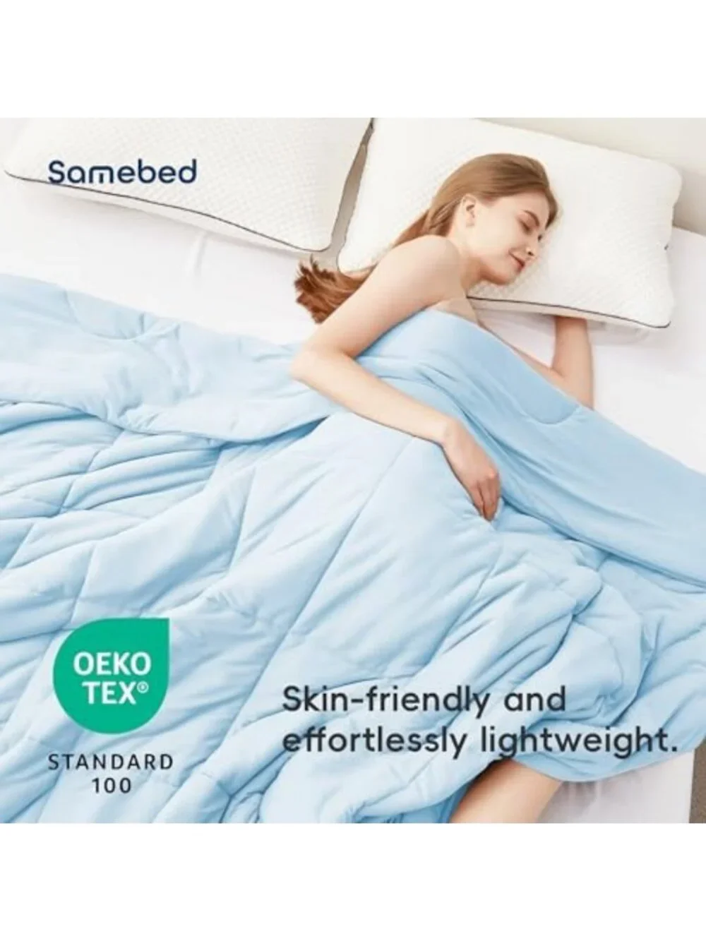 Lightweight Cooling Comforter Full/Queen - Breathable Summer Blanket for Hot
