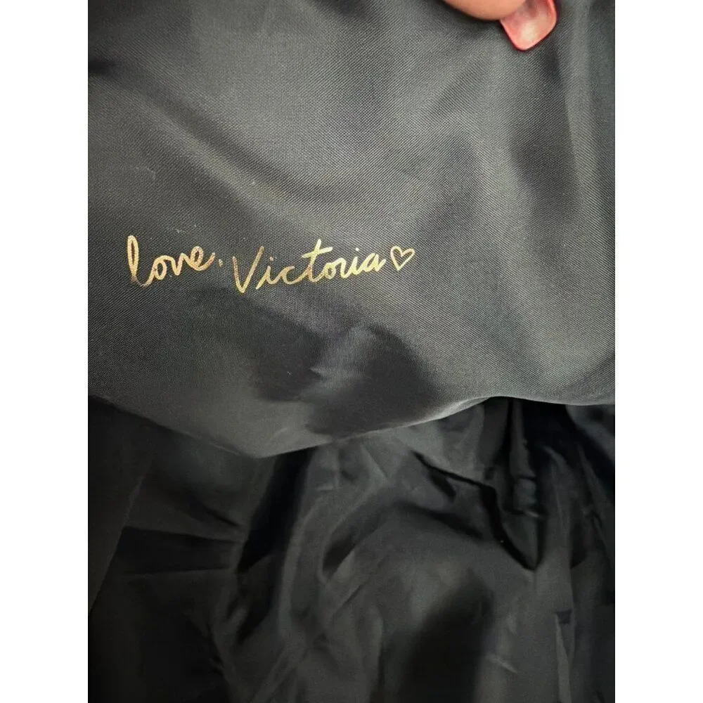 Victoria’s Secret Multicolored Sequin Striped Carryon Large Canvas Tote  Bag