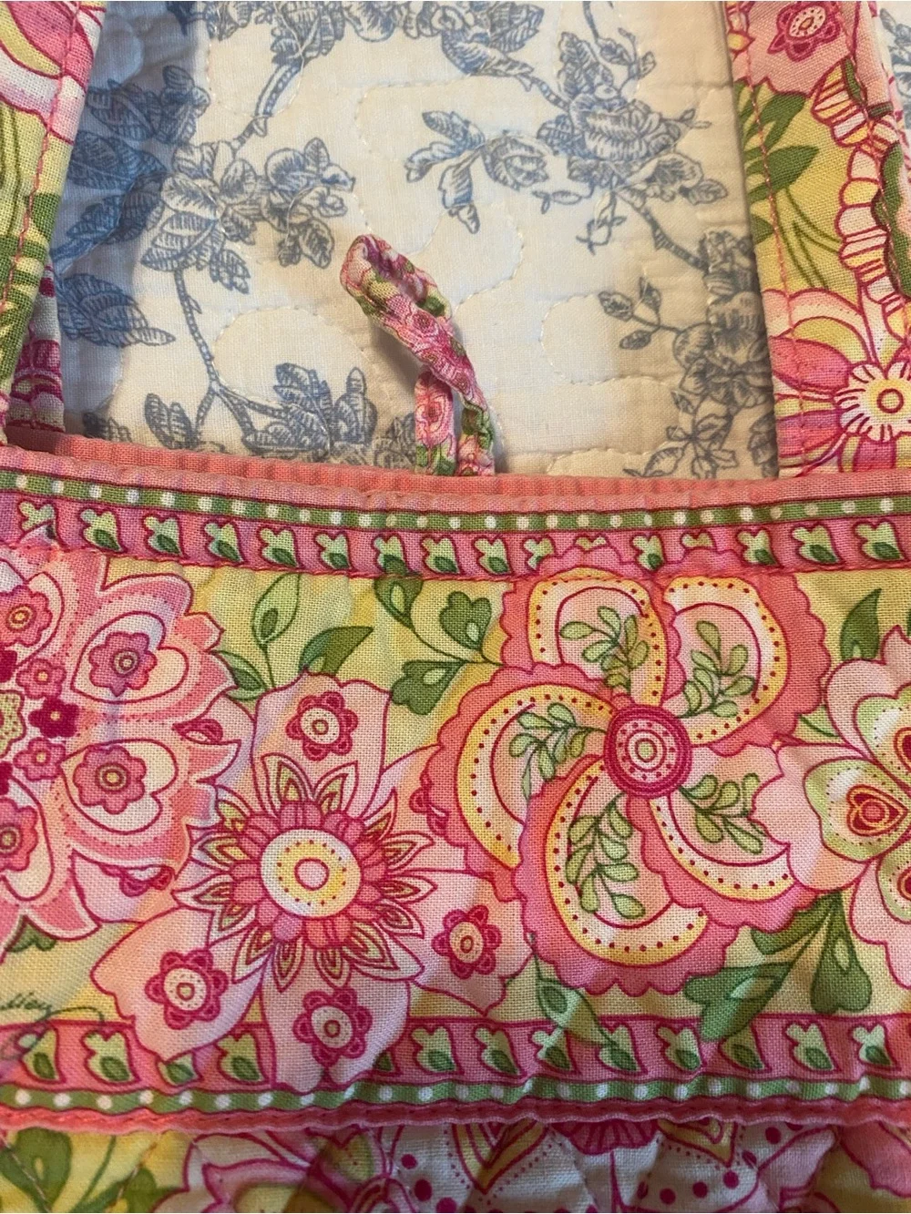 Vera Bradley Vintage Petal Pink Classic Tote Bag and Pencil Pouch