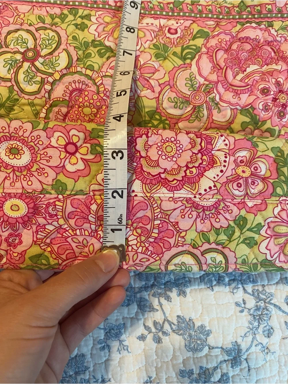 Vera Bradley Vintage Petal Pink Classic Tote Bag and Pencil Pouch