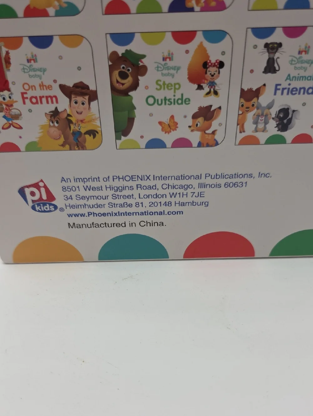 Disney Baby Multi-Color Board Book Set - White, Red, Blue, Green, Purple
