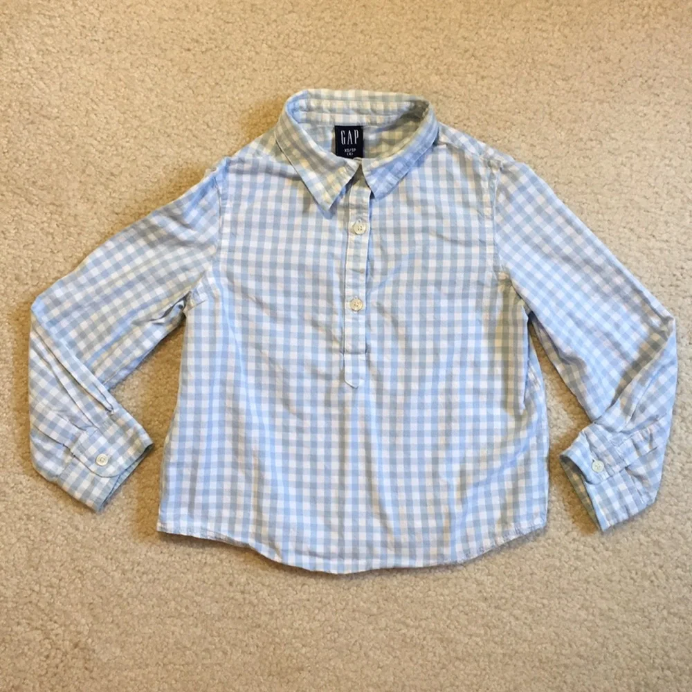 Gap gingham collared blouse