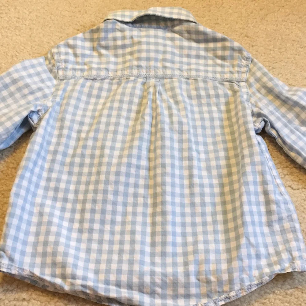 Gap gingham collared blouse