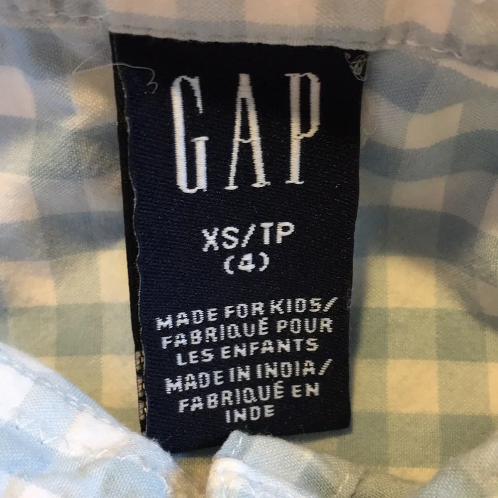 Gap gingham collared blouse