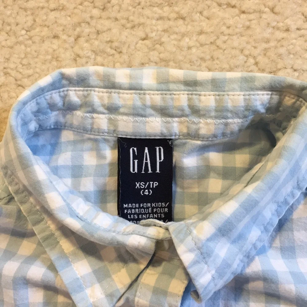 Gap gingham collared blouse