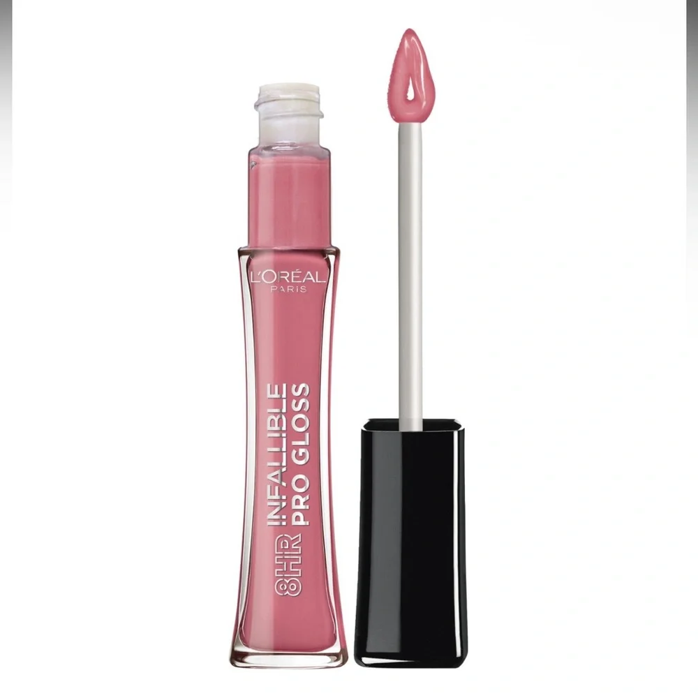 💎 L'Oreal Paris Infallible 8HR Never Fail Lip Gloss Nightfall Rose New